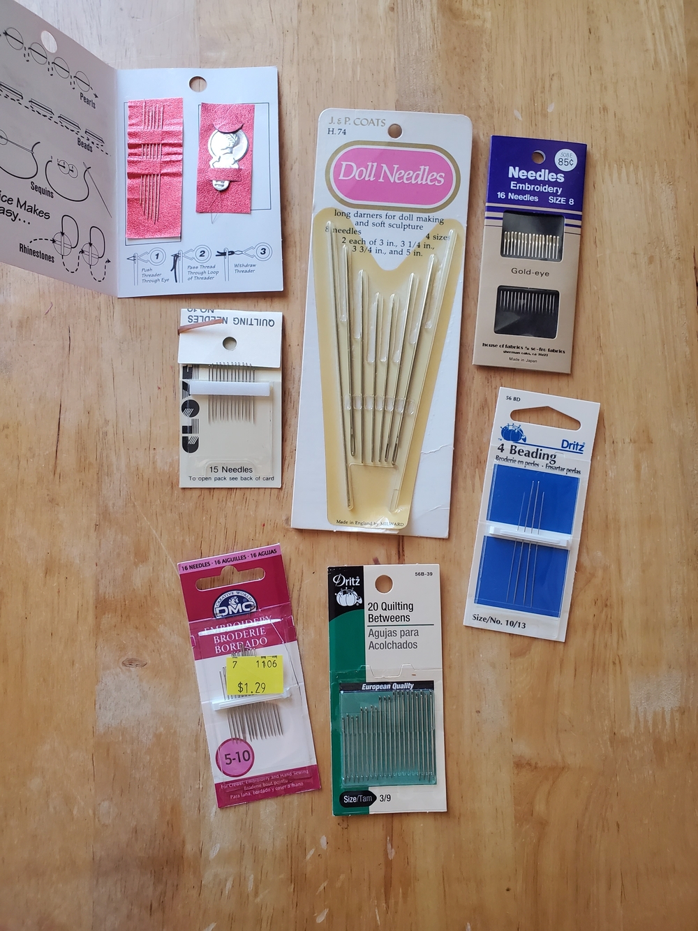 Doll Needles Pack - Cream Dollmaking Needles by LIP COATS